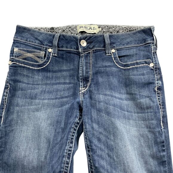 Ariat‎ 32S Real Denim Cotton Blend Straight Leg Jeans (loose thread) - Picture 6 of 7